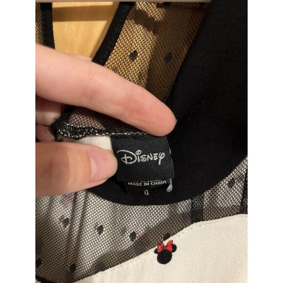 Torrid 0 Disney Minnie Mouse Maxi Sheer Mesh Top Dress Pockets Collar 12 Large - Picture 8 of 8